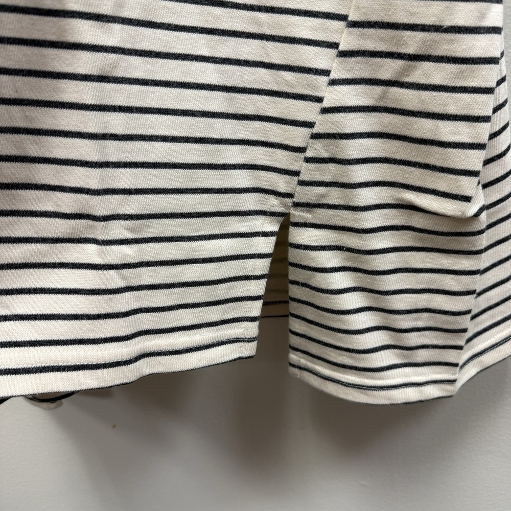 Black Stripe Cotton Dress Buffalo David Bitton  2X Knit Hi Low Hem Casual NWT - Picture 6 of 12